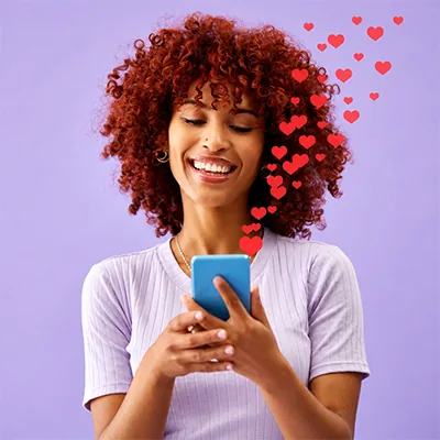 Creator engaging with her audience